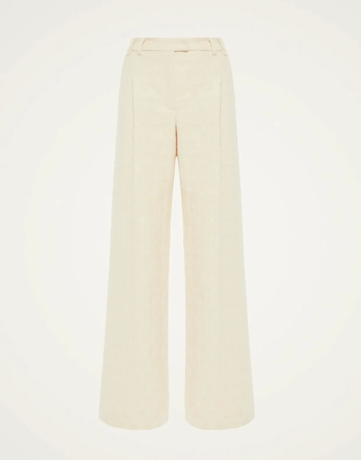 Loose PantsCreamy in Jacquard