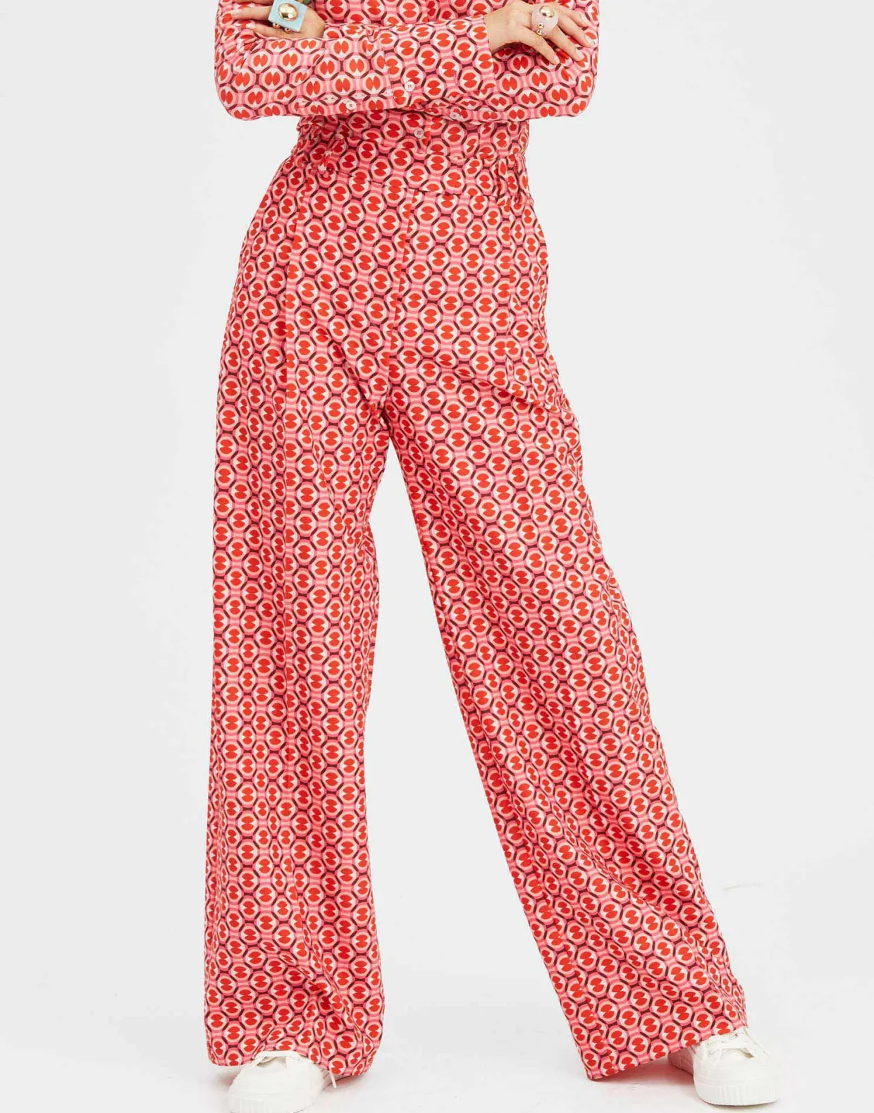Loose PantsSugar Rush Red in Compact Jersey