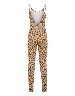 Magica CatsuitPalazzo Yellow in Jersey Stretch