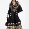 Magnifico DressDazed Plac&eacute;e Black in Silk Twill