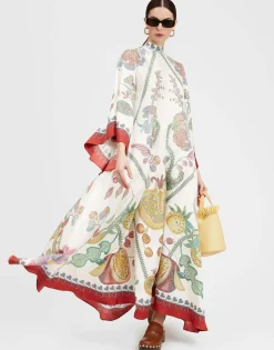 Magnifico DressGrenadilla Placée Off White in Silk Twill