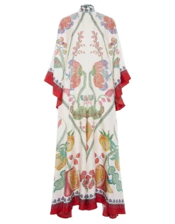 Magnifico DressGrenadilla Placée Off White in Silk Twill