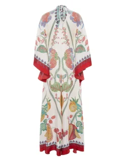 Magnifico DressGrenadilla Placée Off White in Silk Twill