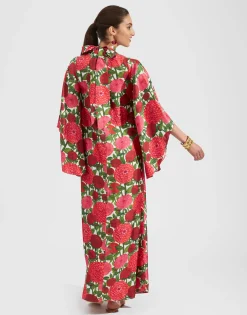Magnifico DressPink Dahlias in Twill Silk