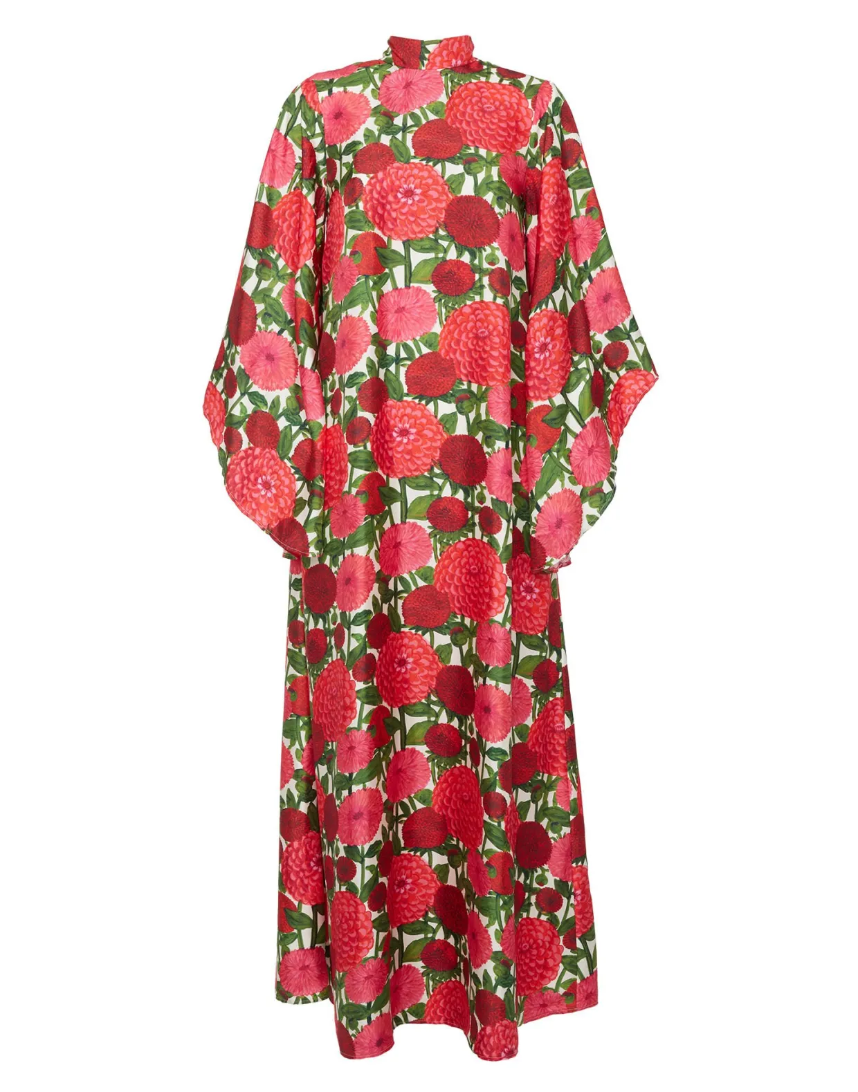 Magnifico DressPink Dahlias in Twill Silk