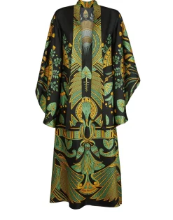 Magnifico Midi DressThe Nile Placée Black in Silk Twill