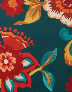 Make An Exit TopHottie Emerald in Silk Twill With Feathers