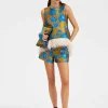 Margarita ShortsHottie Turquoise in Jacquard