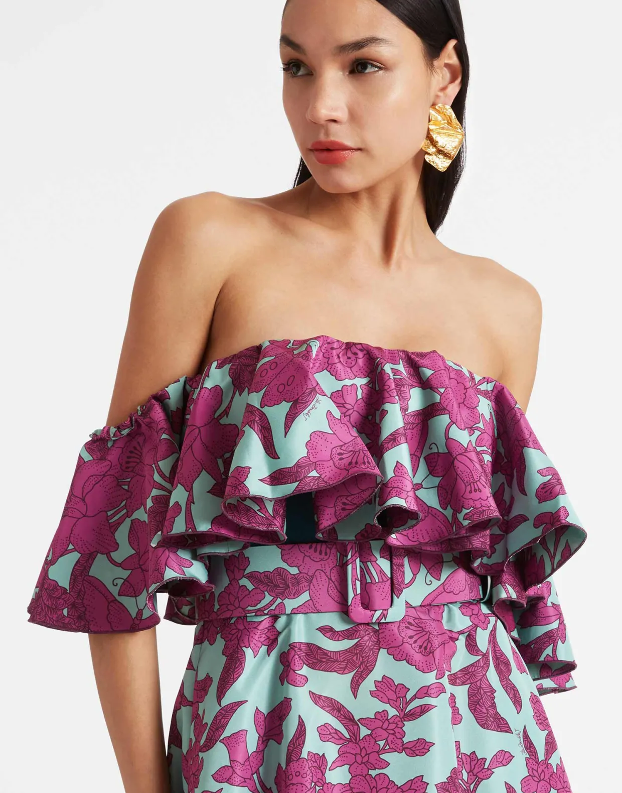 Medium BeltLilium Purple in Light Faille