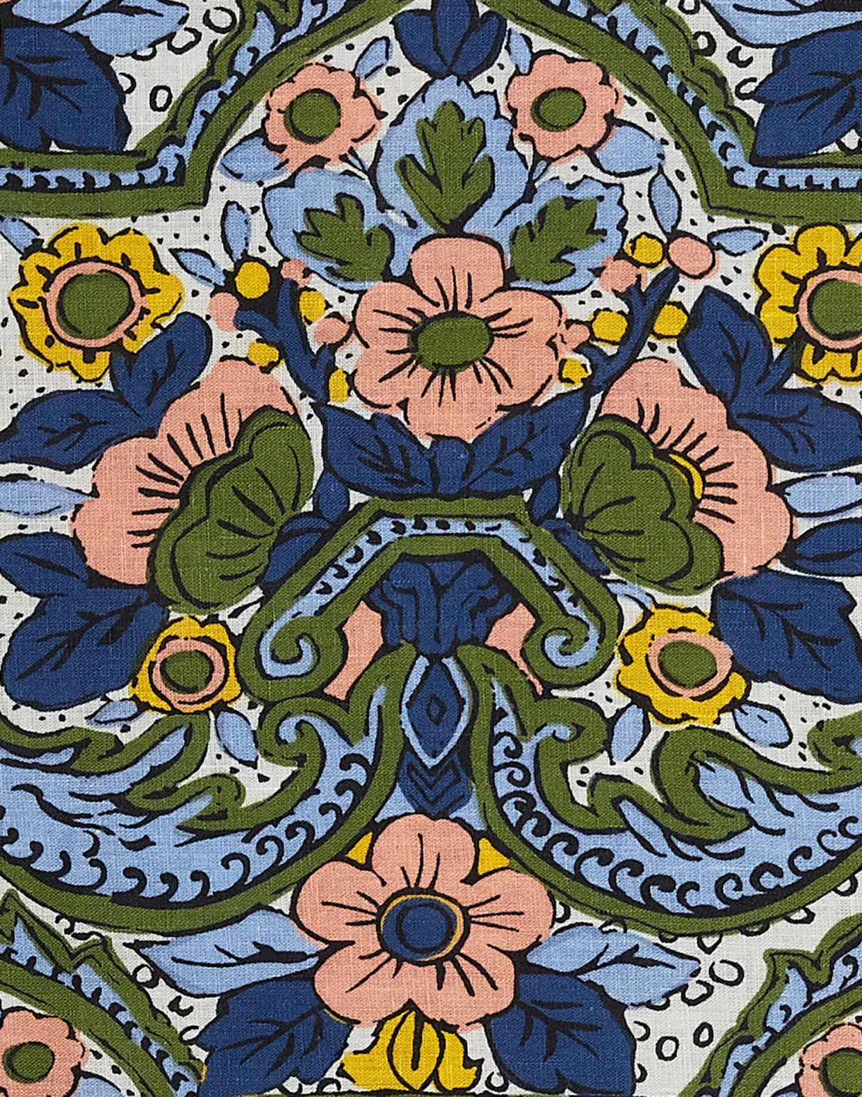 Medium TableclothCorte Blu in Linen