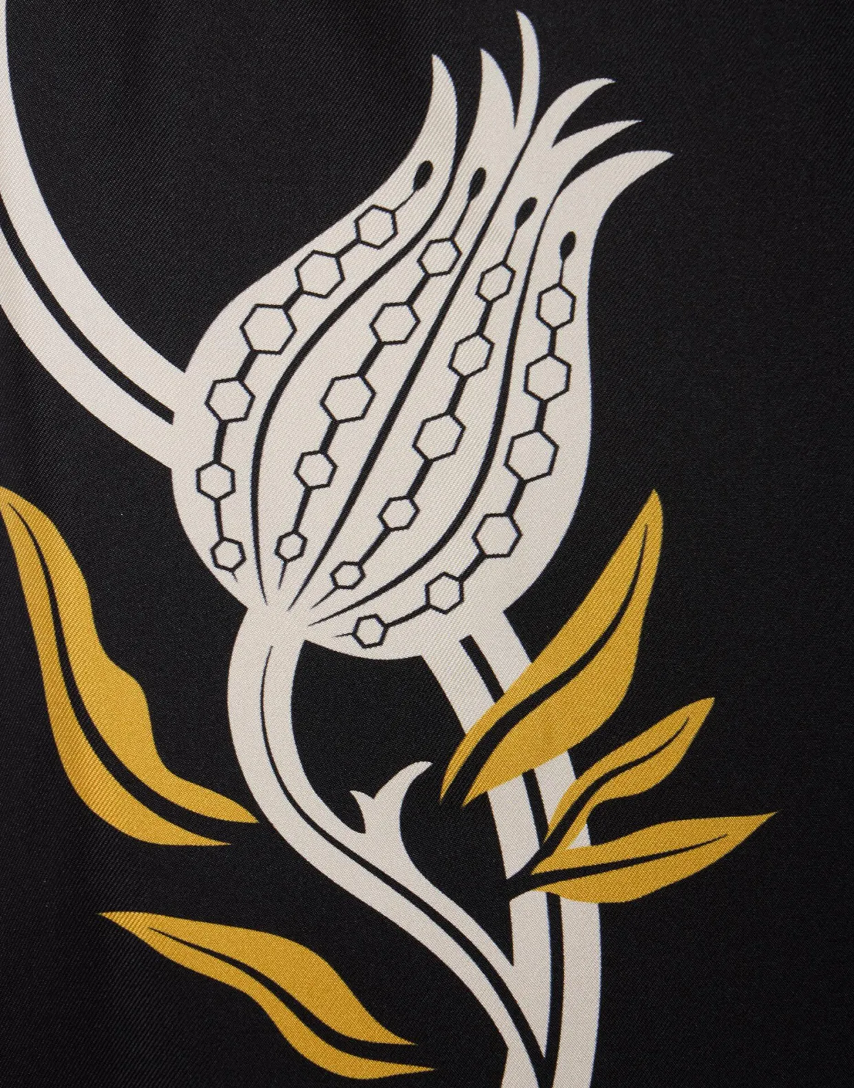 Midnight DressMelograno Black & White in Silk Twill