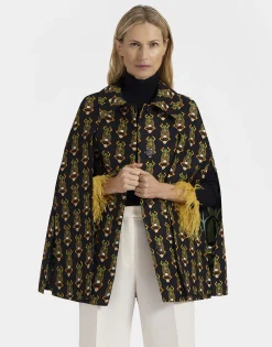 Milano Mini CapeScarab Black in Cady Wool