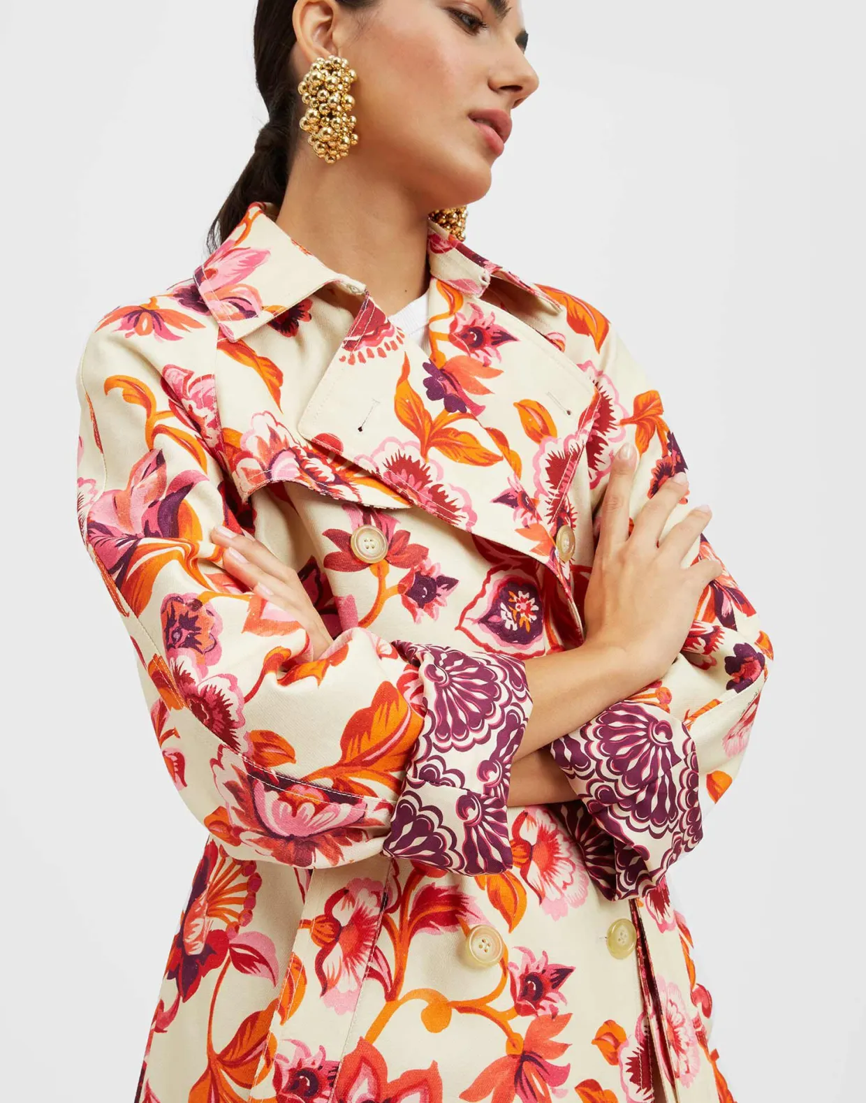 Milano Trench CoatHottie Cream in Cotton Gabardine