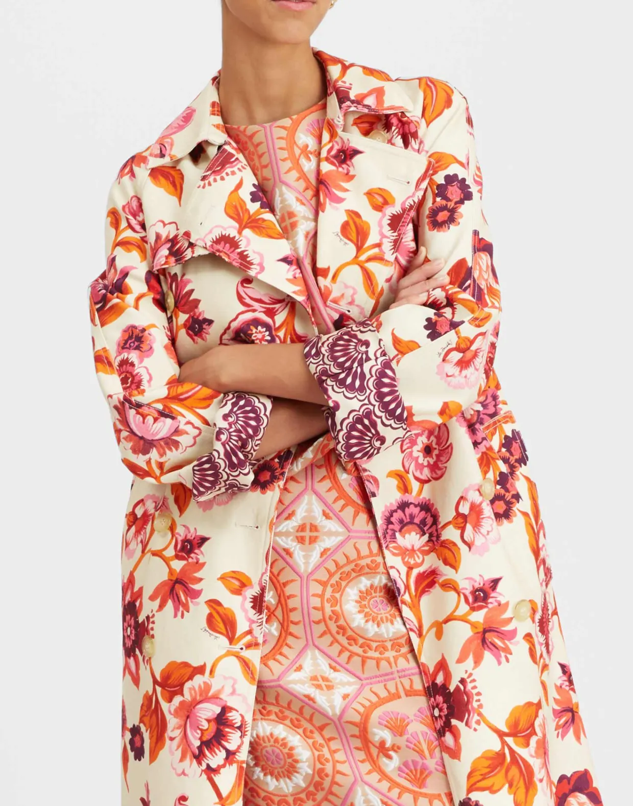 Milano Trench CoatHottie Cream in Cotton Gabardine