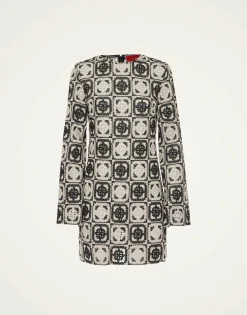 Mini Supreme Swing DressMini Tiles Black in Macramé
