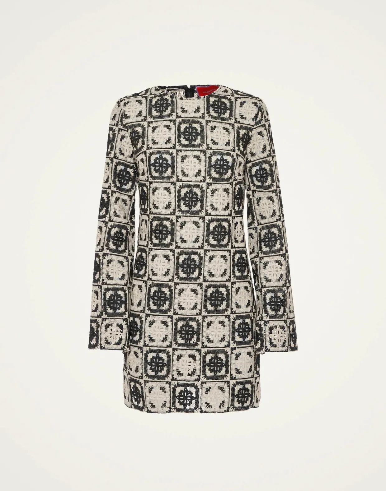 Mini Supreme Swing DressMini Tiles Black in Macramé