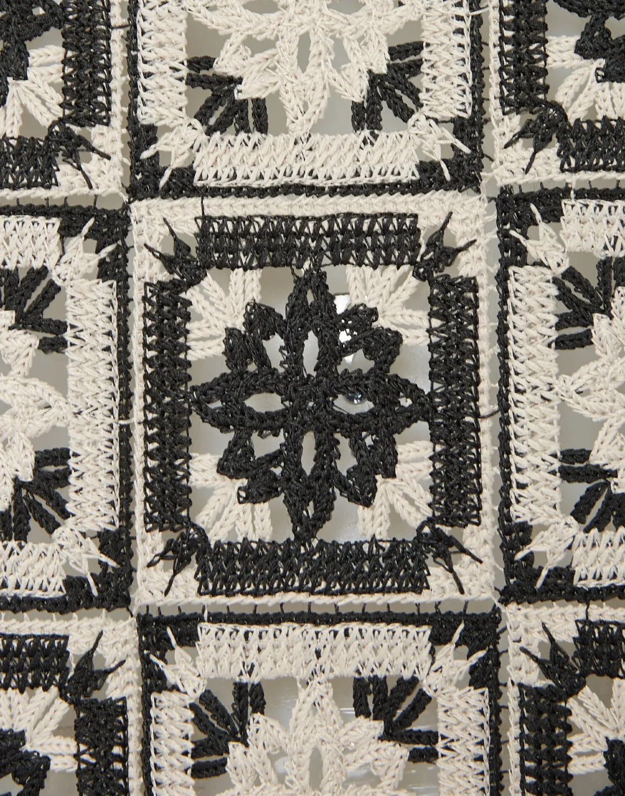 Mini Supreme Swing DressMini Tiles Black in Macramé