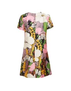 Mini Swing DressBig Flower in Silk Twill