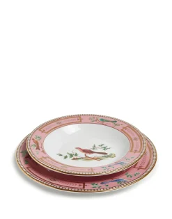 Miniscalchi Soup & Dinner Plate Set18k Gold Antique Miniscalchi in Porcelain