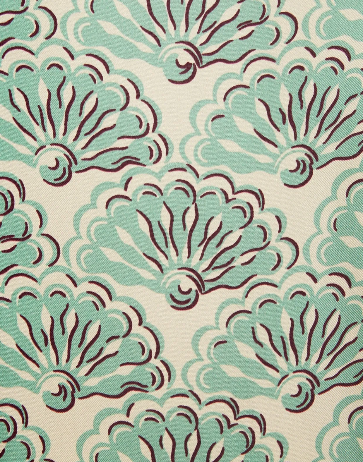 Muumuu Dress Round NeckFans Mint in Silk Twill
