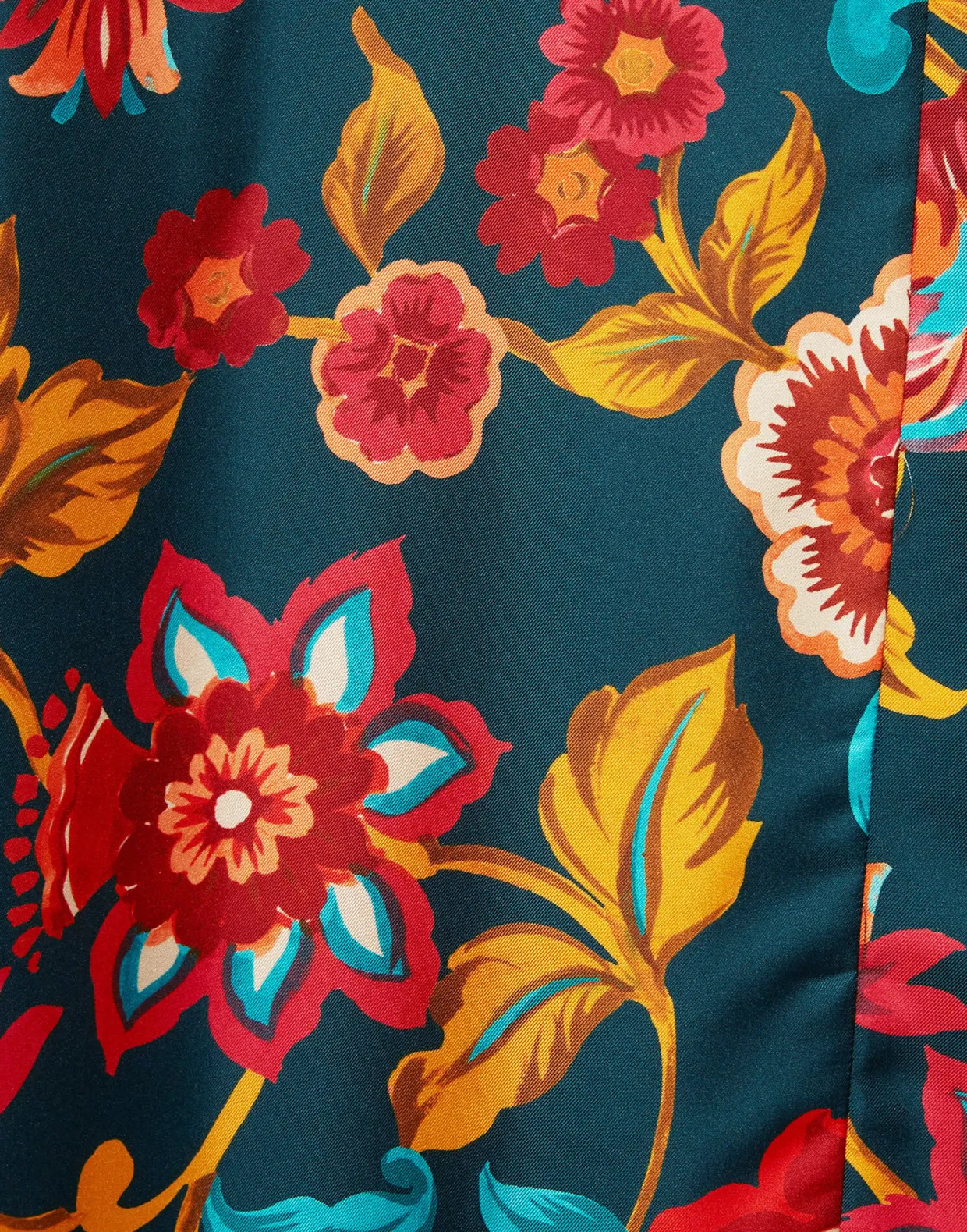 Muumuu Dress Round NeckHottie Emerald in Silk Twill