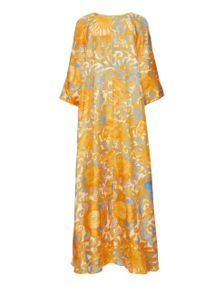 Muumuu DressAnemone Orange in Silk Twill