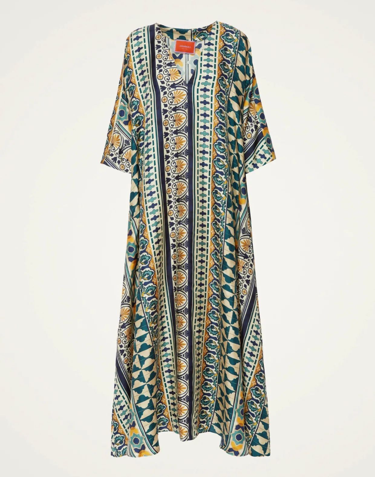 Muumuu DressCasareale Small Placèe Cream in Silk Twill