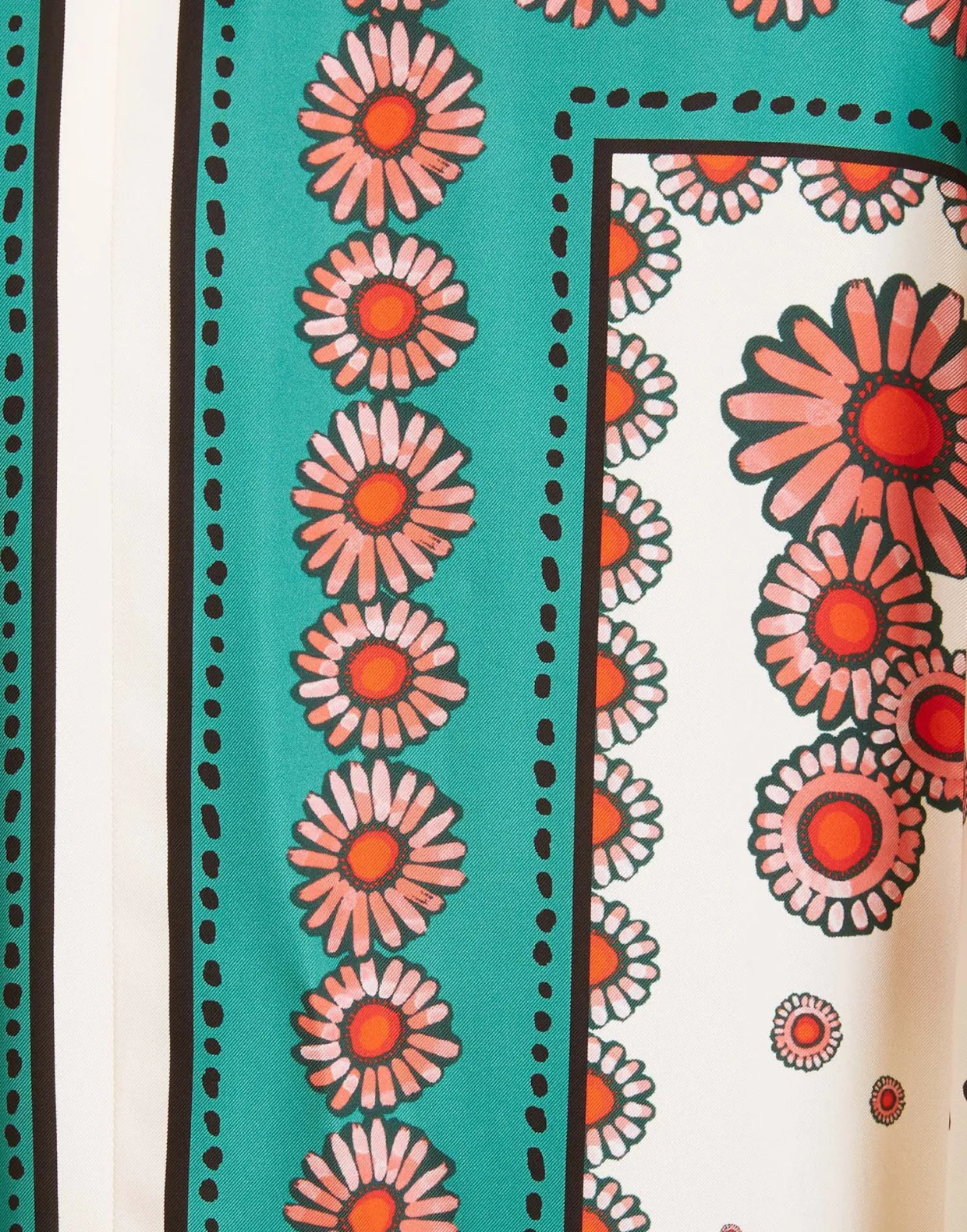 Muumuu DressDaisy Placée Turquoise in Twill Silk