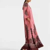 Muumuu DressOltrarno Plac&eacute;e Pink in Silk Twill