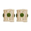 Napkin Rings Set Of 2Green in Iraca