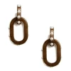 Nefertiti Double EarringsSolid Tortoiseshell in Acrylic Resin