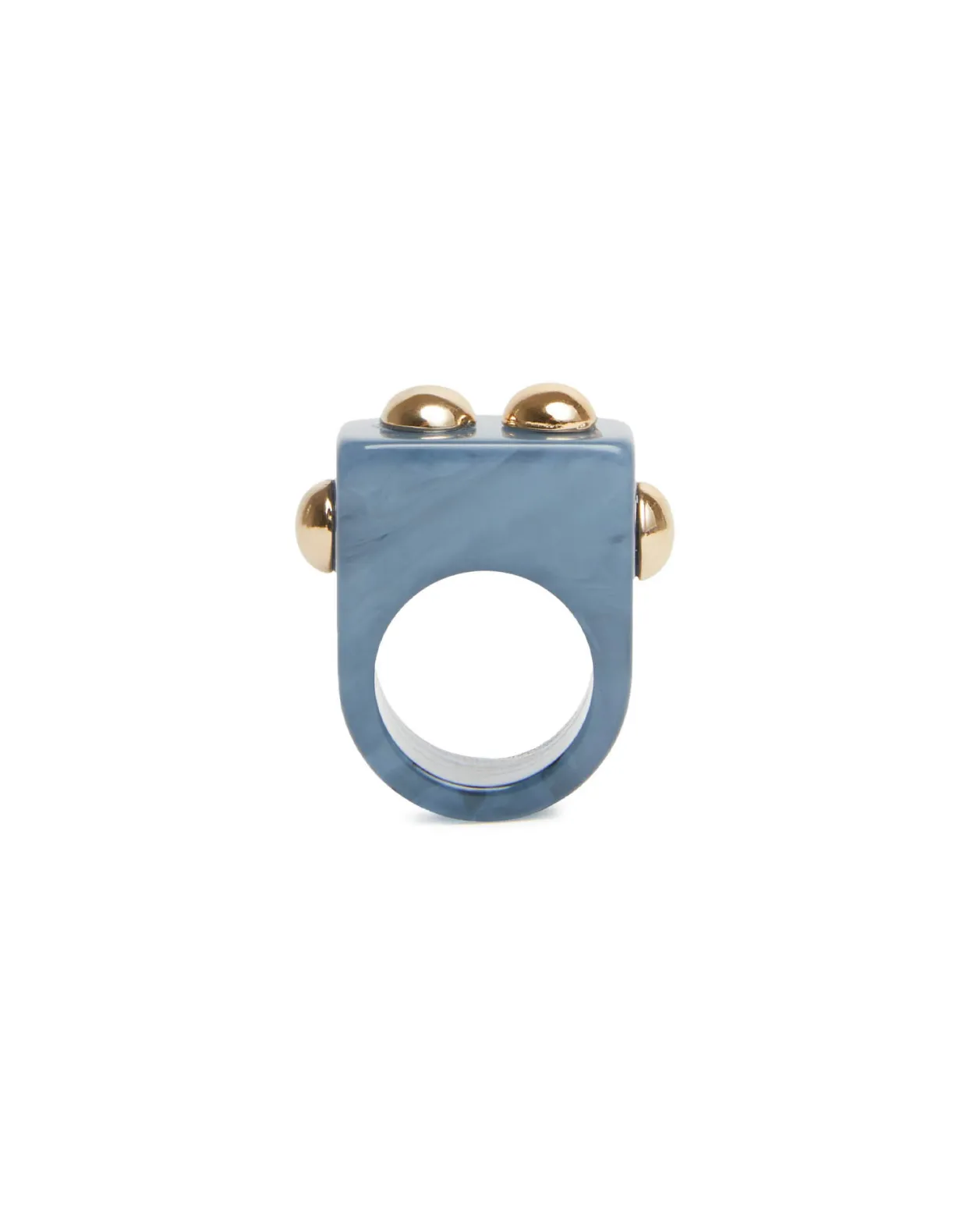 Nefertiti RingSolid Teal in Acrylic Resin