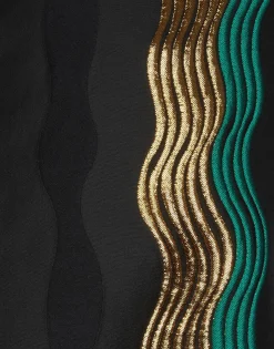Nile JacketThe Nile Black in Jacquard With Feathers