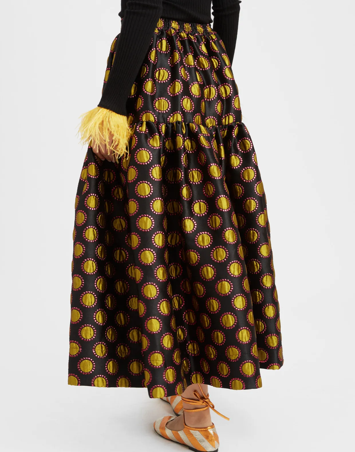 Oscar SkirtWinter Sun Black in Jacquard