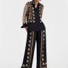 Palazzo PantsDazed Plac&eacute;e Black in Silk Twill