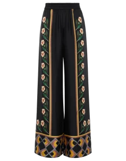 Palazzo PantsDazed Placée Black in Silk Twill