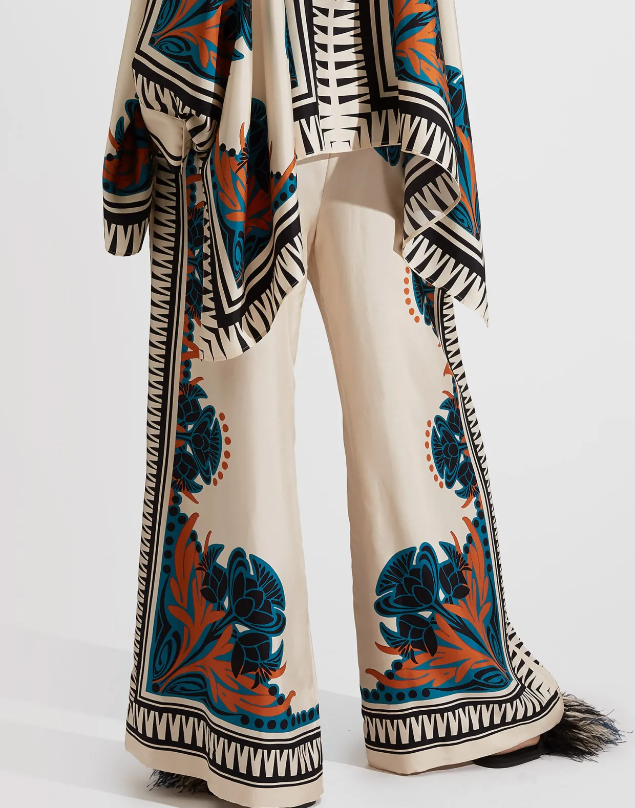 Palazzo PantsFlorence Placée in Silk Twill