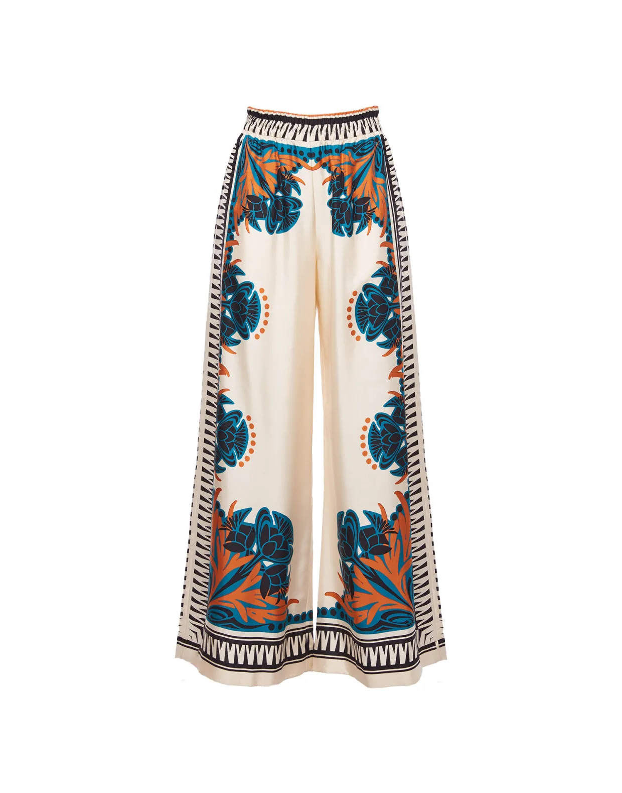Palazzo PantsFlorence Placée in Silk Twill