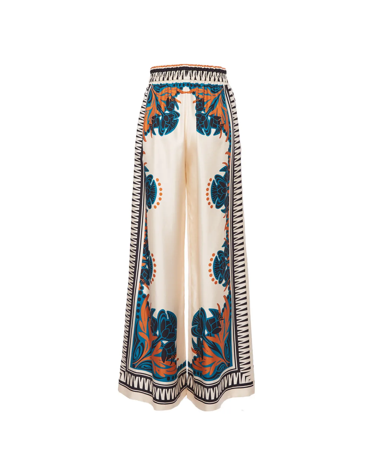 Palazzo PantsFlorence Placée in Silk Twill