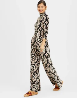 Palazzo PantsGhirlanda Black in Velvet Stretch