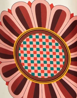 Palazzo PantsMacro Tiles Placée in Twill Silk