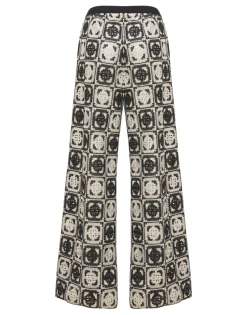 Palazzo PantsMini Tiles Black in Macram&eacute;