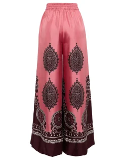 Palazzo PantsOltrarno Placée Pink in Silk Twill