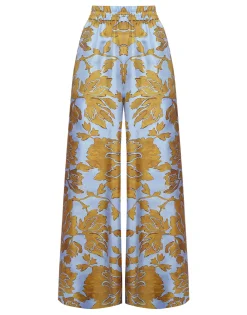 Palazzo PantsTangle Light Blue in Silk Twill