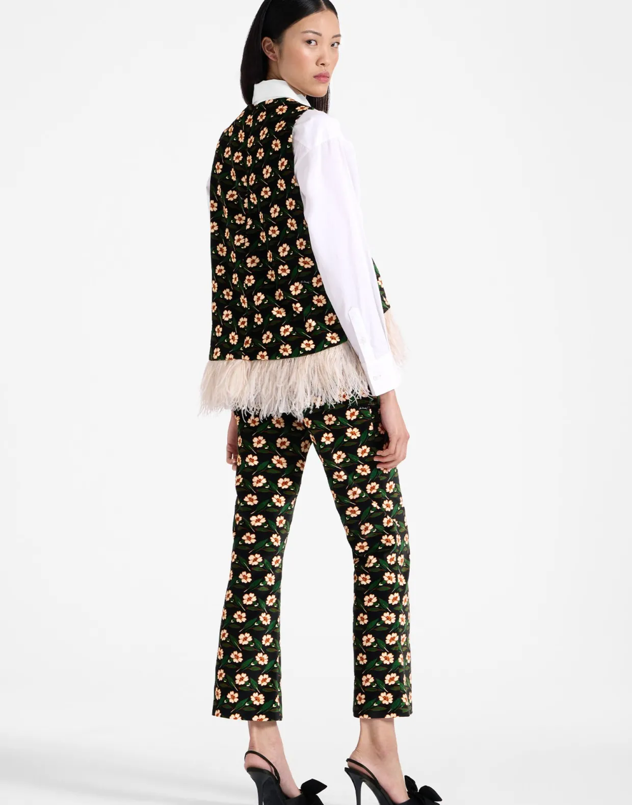 24/7 PantsMayfair Black in Cotton Velvet