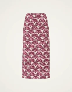 Pencil SkirtFans Purple in Shot Cotton