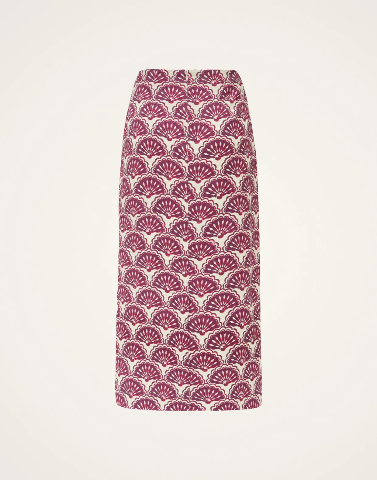 Pencil SkirtFans Purple in Shot Cotton