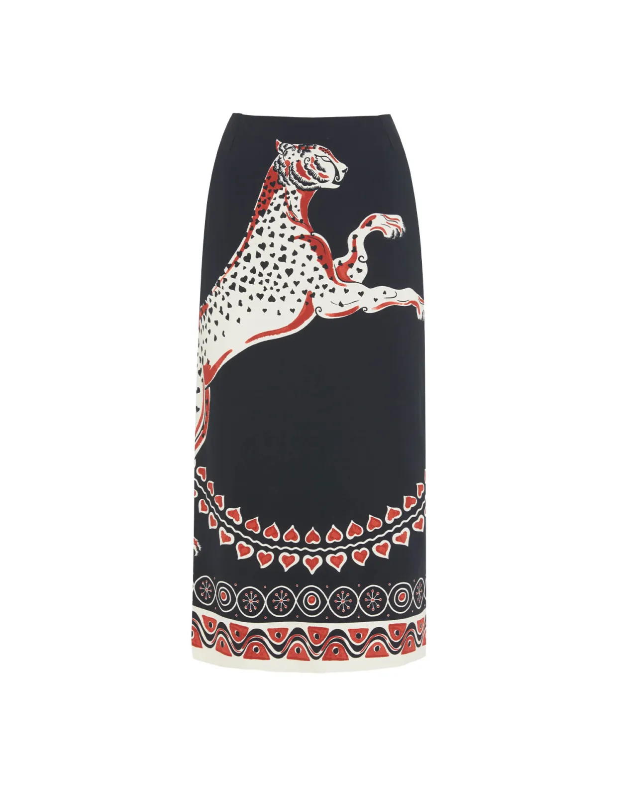 Pencil SkirtGattopardo Placée Black in Envers Satin