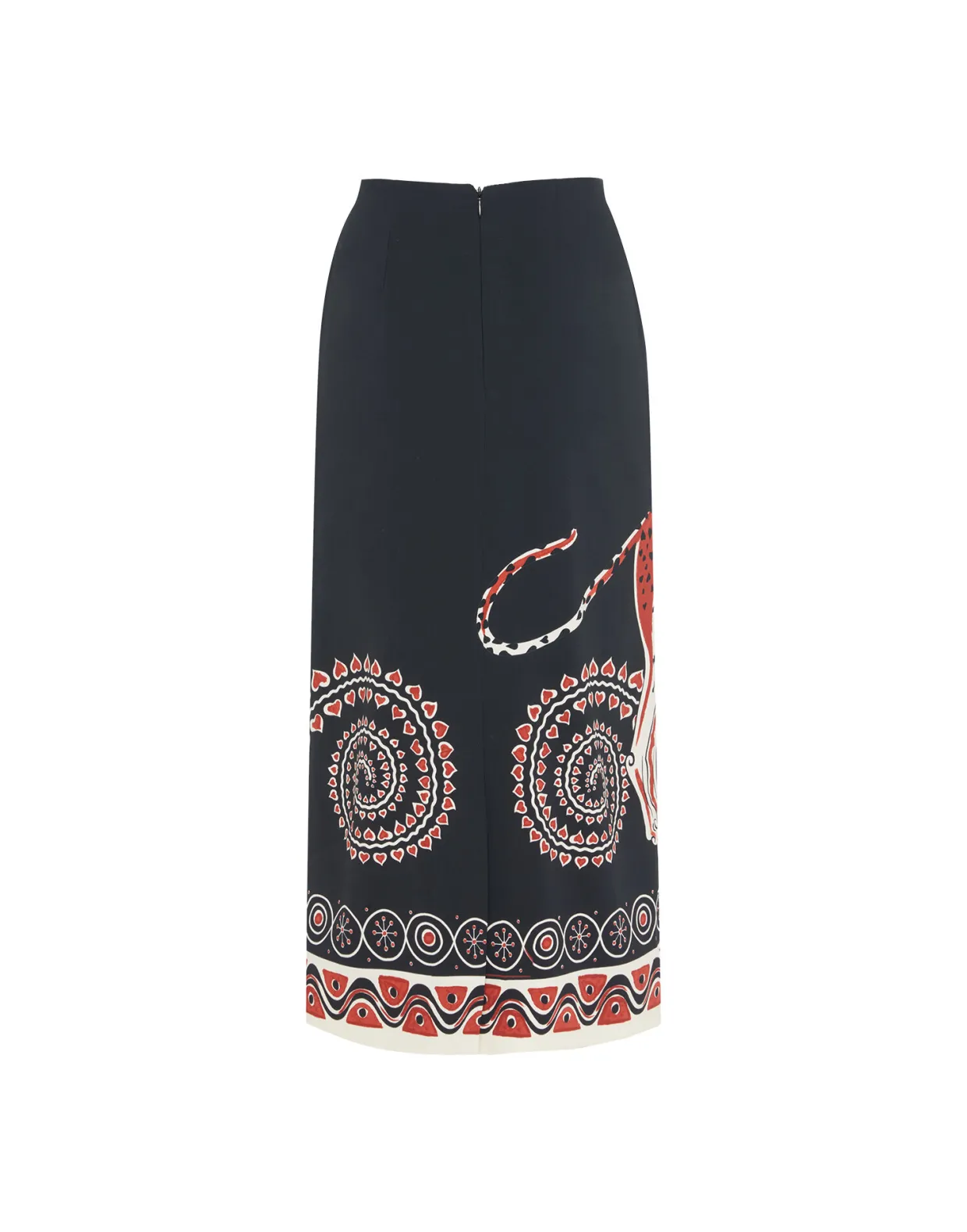 Pencil SkirtGattopardo Placée Black in Envers Satin