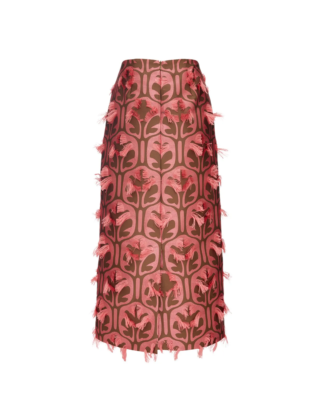 Pencil SkirtGrove Kaki/Pink in Jacquard